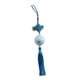 thumbnail image 1 of Adorno colgante de golf con borlas de nudo chino hecho a mano, decoración para coche, color azul, 1 of 9