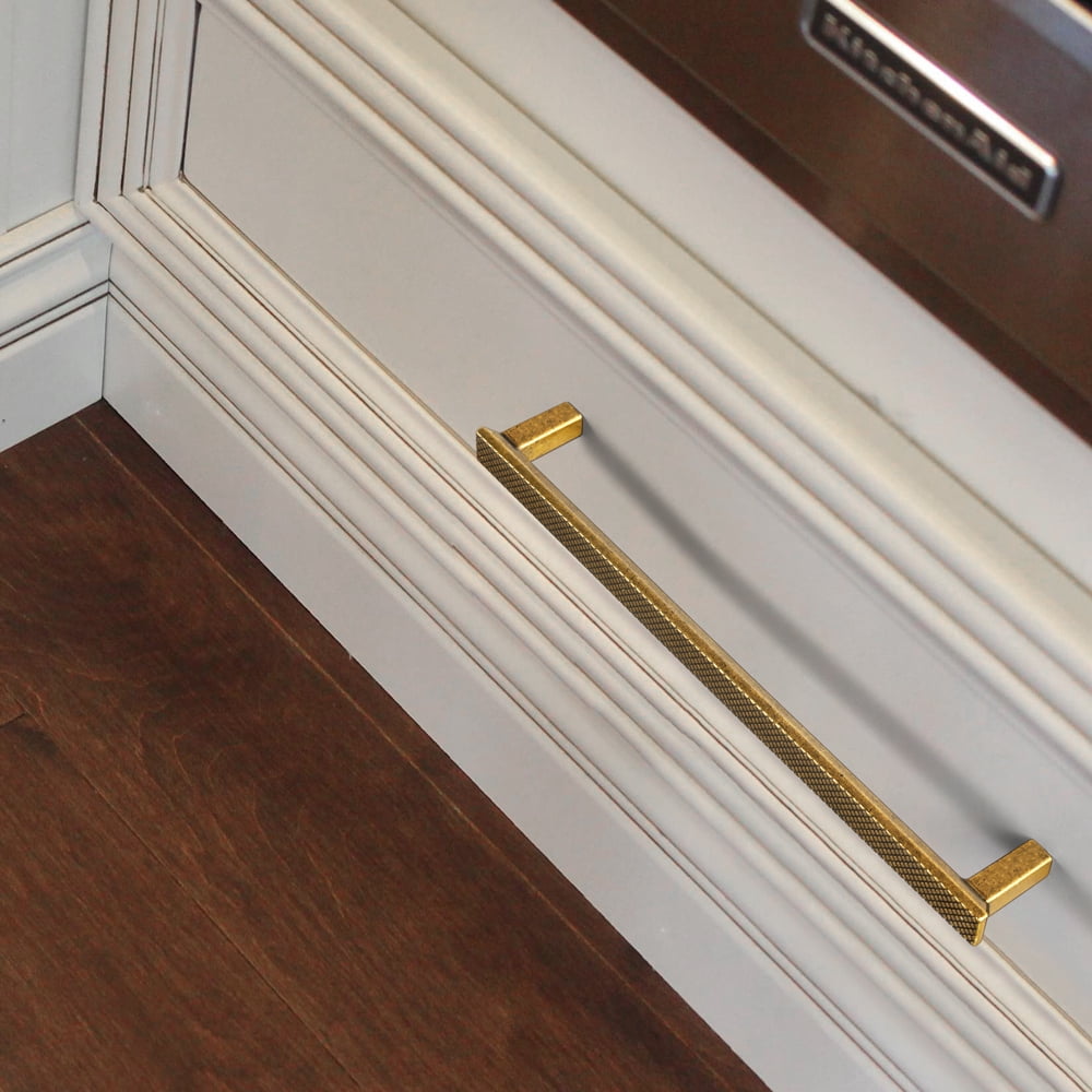 Goo-Ki 12 Pack Antique Brass Cabinet Handles of 7.6''(192mm) Hole Center, Zinc Alloy Cabinet Pulls for Drawer,Dresser,Cupboard Wardrobe