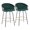 Black Metal, Gold Metal, Emerald Green Velvet, variant on LumiSource Claire 26.25 in. Contemporary/Glam Counter Stool - Set of 2