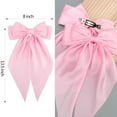 thumbnail image 2 of 3PCS Satin Large Hair Bows Big Oversized Giant Bow Hair Clips French Barrettes with Long Silky Ribbon Bowknot Bun Ponytail Holder Accessories for Women Lady Girl, 2 of 3