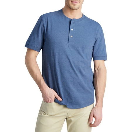 Chaps Men's Short Sleeve Coastland Wash Henley T-shirt-Size XS-2X