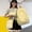 Yellow, variant on Zecgelong Striped Backpack 3 Piece Set Large Capacity College Style School Daypack Black