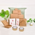thumbnail image 2 of TEHAUX Kraft Paper Tape for Mailing 5Set Light Brown 40mm 25m Long, 2 of 5