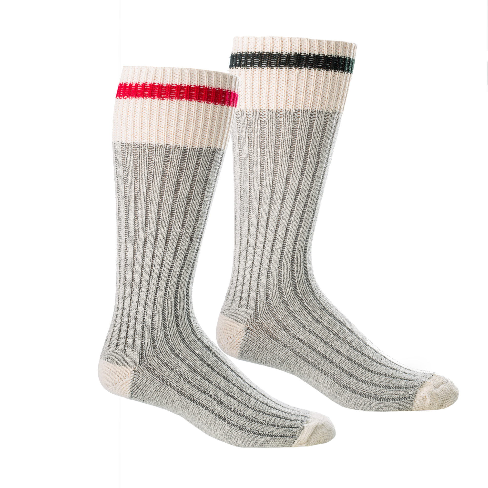 Stanfield's Unisex Stripe Cotton Blend Socks, 2 Pack