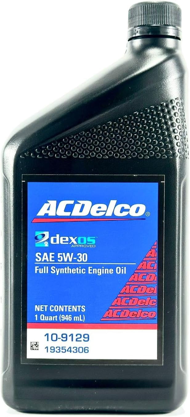 ACDelco 10-9129 19354306 dexos2 Full Synthetic 5W-30 Motor Oil - For 2016-2022 2.8L Duramax | Case of 12 Quarts