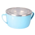 thumbnail image 2 of 304 Stainless Steel Toddler Bowl with Double Layer Heat Insulation, Cartoon Design, Lid and Handles - Feeding Tableware（1400ml）, 2 of 6