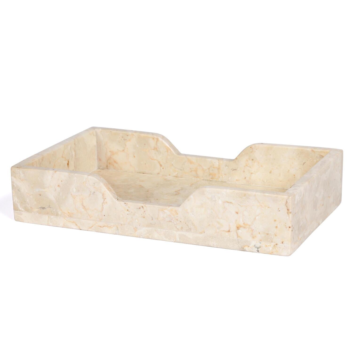 Creative Home Champagne Marble Guest Towel TrayPlain