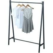 OUWI Urban Iron Clothing Racks 59in,Commercial Clothes Racks for Hanging Clothes,Modern Metal Garment Rack,Retail Display Rack Standing Clothes Rack(Black)