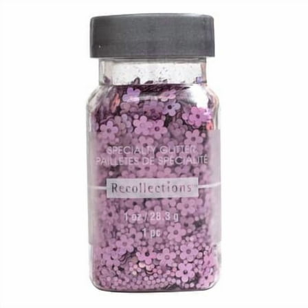 12 Pack: Iridescent Pink Flowers Specialty Glitter by Recollections