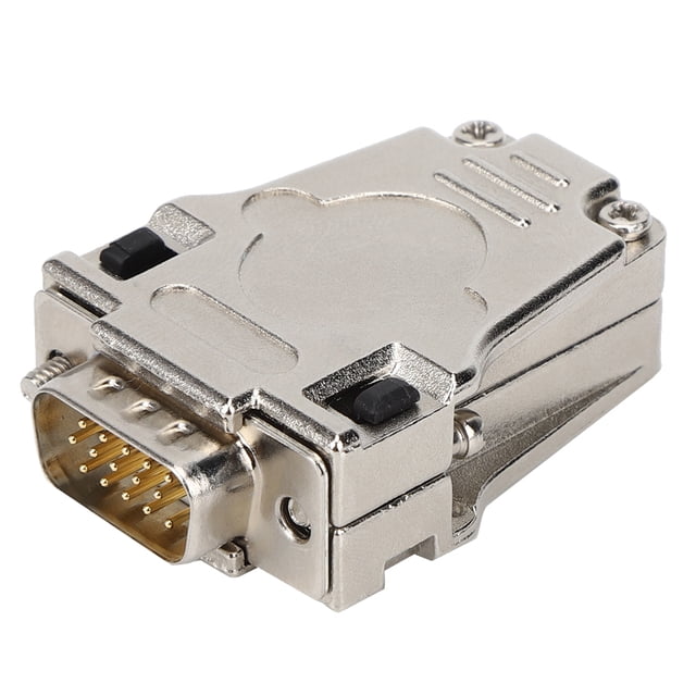 Conector serie D-SUB ignífugo de 15 pines macho con carcasa metálica DB15P M-180