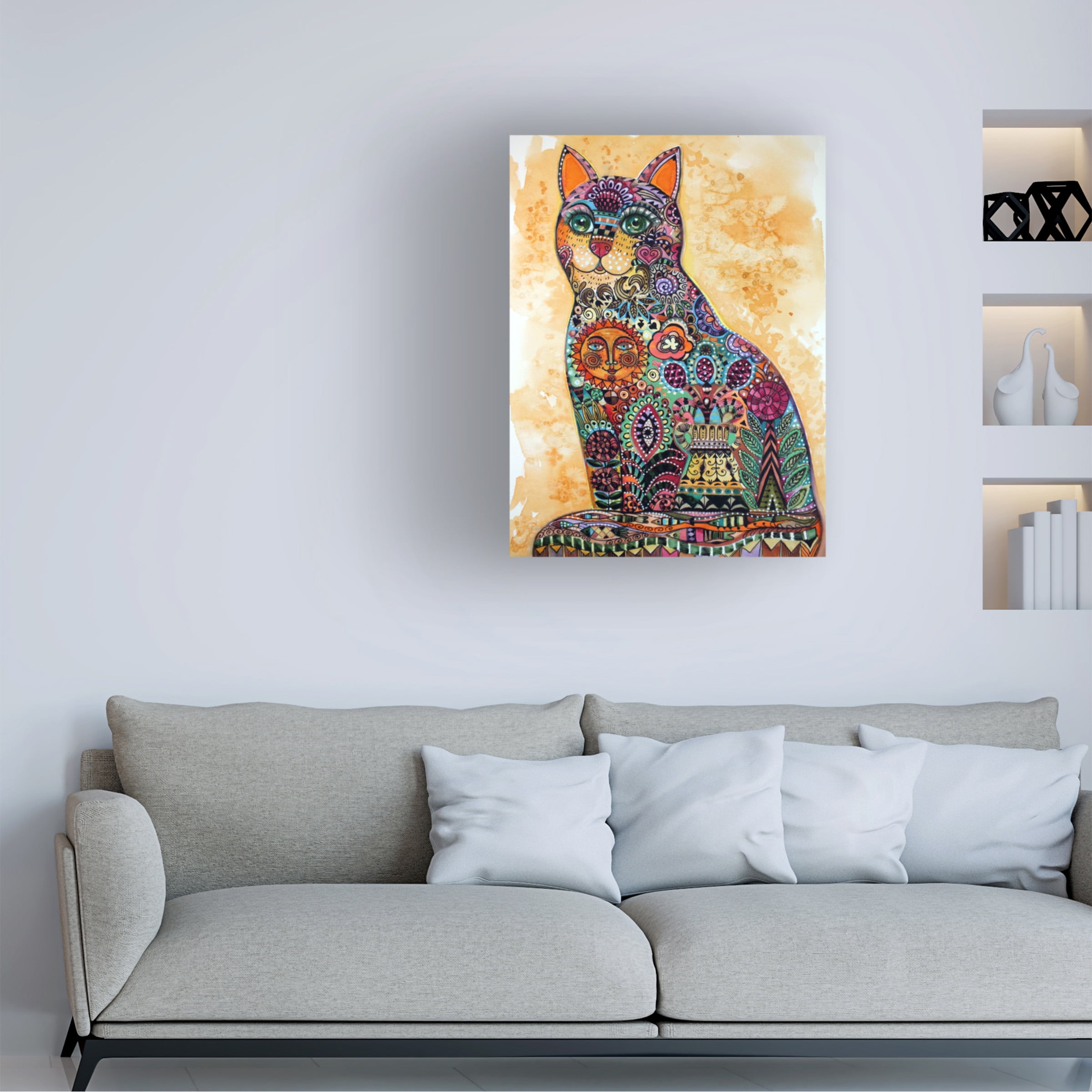 Oxana Ziaka 'Sun Cat' Canvas Art