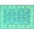 thumbnail image 1 of Ahgly Company Indoor Rectangle Persian Turquoise Blue Traditional Area Rugs, 4' x 6', 1 of 4