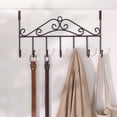 thumbnail image 6 of Casewin Door Hanger,Over The Door Towel Rack with 7 Hooks for Hanging Coats,Door Coat Hanger Towel Hanger Over Door Coat Rack for Towels, Clothes,Back of Bathroom,Bronze, 6 of 7