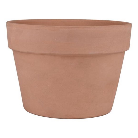 maceta basica barro natural 9"