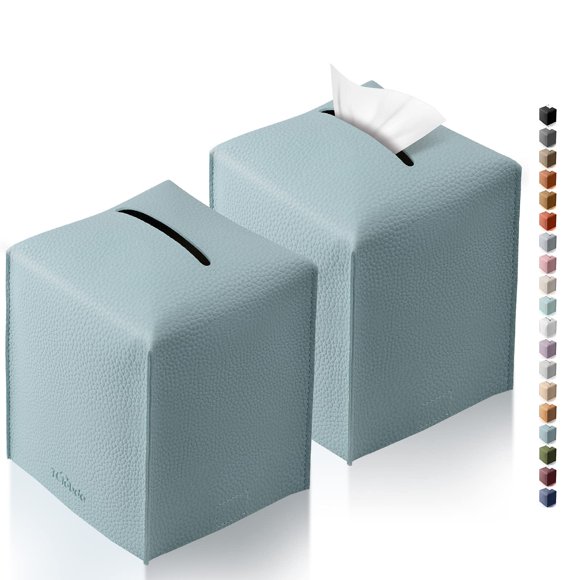 Tclouda - Funda Para Caja De Pañuelos De Piel Sintética, Moderna, Simple, Color Sólido, Bolsa De Pañuelos Cuadrada, Ideal Para Baños, Oficina, Coche, Mesita De Noche, Tienda De Campaña Al Aire Libre,