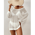 thumbnail image 3 of Bsubseach Crochet Swimsuit Cover Ups for Women Sheer Knitted Beach Tops Sexy Summer Outfits White, 3 of 11