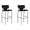 Black, variant on Creative Images International Faux Leather 26" Bar Stool in Black (Set of 2)