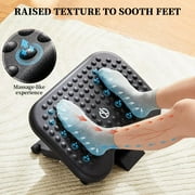 Adjustable Under Desk Footrest,Ergonomic Foot Stool for Under Desk at Work with Massage,3 Height Position 30 Degree Tilt Angle Adjustment,Back Pain Pressure Relief Leg Circulation Office Work Gift
