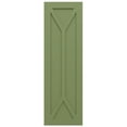 thumbnail image 5 of Ekena Millwork 18"W x 32"H True Fit PVC San Carlos Mission Style Fixed Mount Shutters, Moss Green (Per Pair - Hardware Not Included), 5 of 9