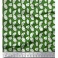 thumbnail image 1 of Soimoi Green Poly Georgette Fabric Crystal Stone Geometric Decor Fabric Printed Yard 52 Inch Wide, 1 of 3