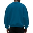 thumbnail image 4 of Nokdvo Crewneck Casual Sweatshirt for Men Long Sleeves Solid Color Sweat Shirt Crewneck New X Decoration Shirts Loose Causal Lightweight Fall Winter Wear,Blue L, 4 of 4