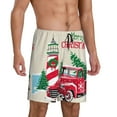 thumbnail image 2 of Gaeub Merry Christmas 1 Printed Men's Short Pajama Pants, Lightweight Lounge & Sleep Bottoms Keep You Cool - Small, 2 of 9