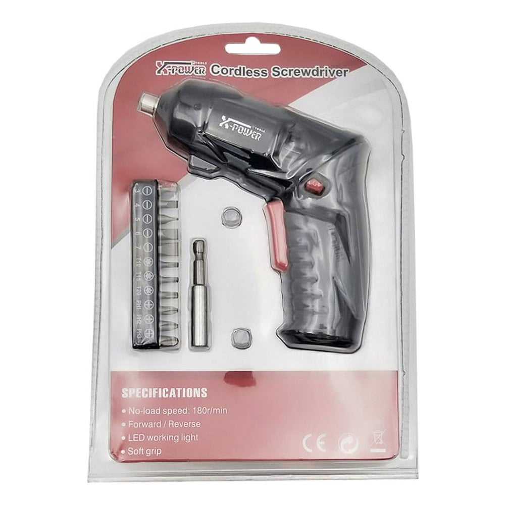 HLONK 3.6V Cordless Power Drill Magnetic Electric Screwdriver LED Work Light For Home
