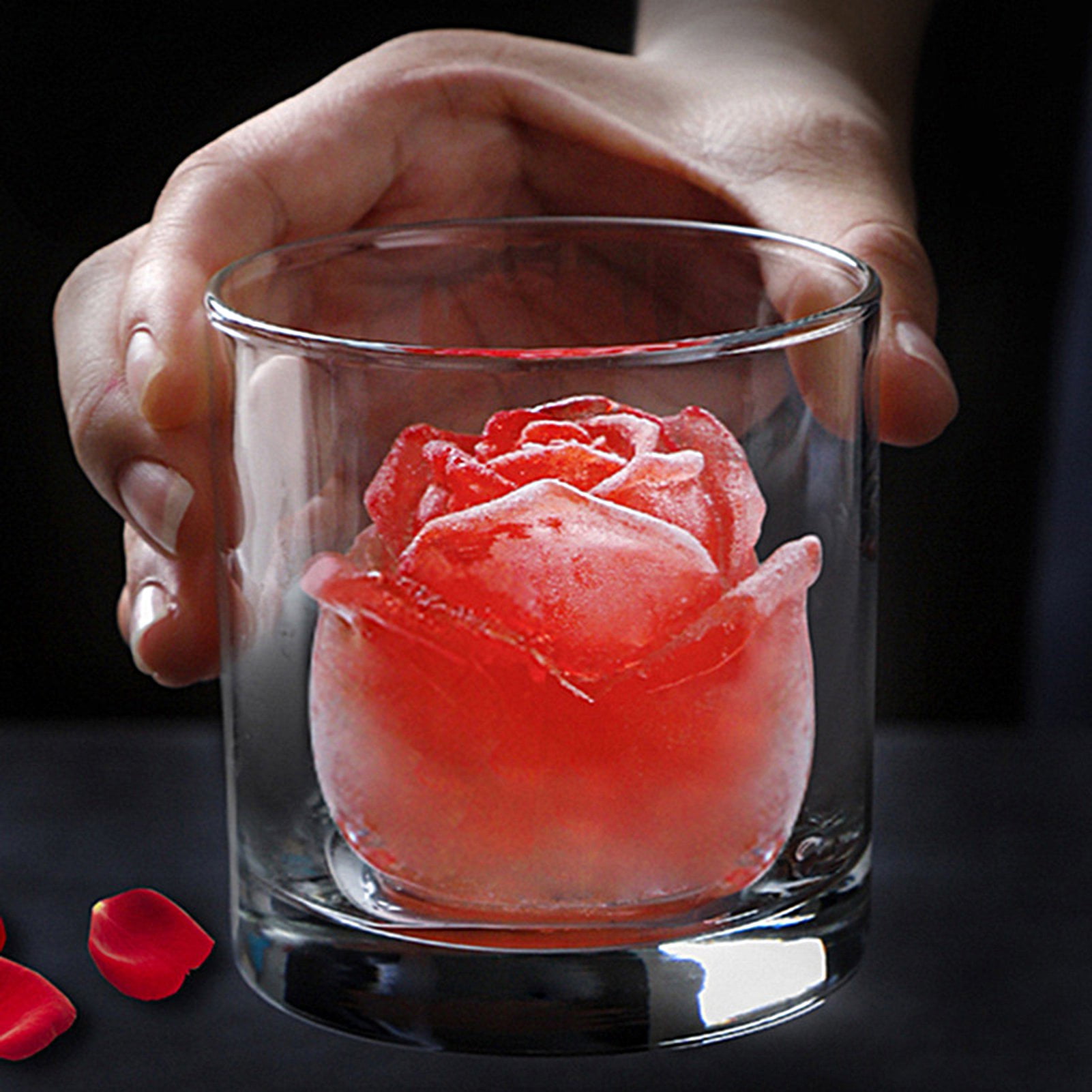 Large 3d Rose Ice Cube Mold - Silicone Rubber Fun Ice Cub For
