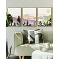 thumbnail image 3 of SHENIFY Landscape Mountain Wall Art Set Watercolor Sunrise Pine Tree Forest Nature Scenry Wilderness Farmhouse Rustic Modern Art Decorative 11x14in3pcs Natural Framed, 3 of 5