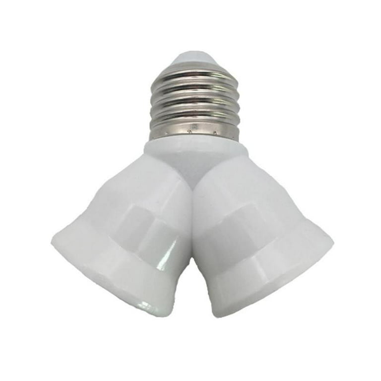 TEHAUX 2pcs E27 Light Socket Splitter, 2 in 1 Convert Lamp Head E27 Bulb  LED Light Socket Outlet Light Socket Converter Light Bulb Adapter Light  Bulb
