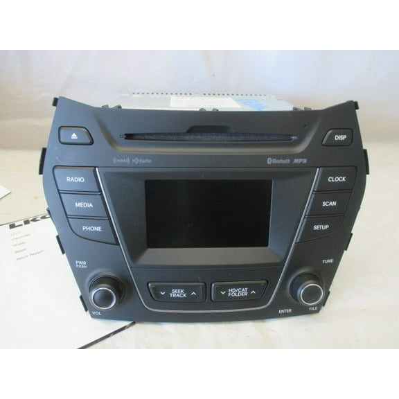 Pre-Owned 2013 2014 2015 2016 Hyundai Santa Fe AM FM CD MP3 Radio Receiver w/Display OEM - Verify Specific Vehicle Fitment In Description - (Good)