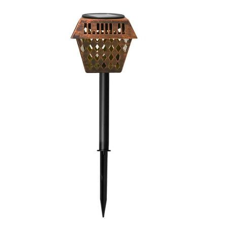 

Solar Garden Light Iron Hollow Lanterns Waterproof Solar Lamp Stake for Backyards Balcony Lawn Decor