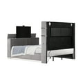 thumbnail image 3 of King Size Bed With Grey Velvet, Fireplace Headboard & Tv Stand Stylish Feature In Trendsetting Selection, 3 of 5