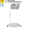 thumbnail image 2 of WAC Lighting Lotos 6" Adjustable 5-CCT Aluminum Recessed Kit in White, 2 of 2