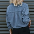 thumbnail image 2 of Vedolay Womens 2023 Denim Jackets Denim Jacket for Women Long Sleev Jean Jacket Loose Coat,Light Blue L, 2 of 5