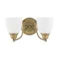 thumbnail image 4 of Livex Lighting Somerville 2 Bath Light in Antique Brass, 4 of 12