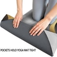 thumbnail image 3 of Black White Gold Wave Marble Hot Yoga Mat Towel Non Slip for Hot Yoga - Quick-Drying Yoga Mat Cover with 4 Corner Pockets with Travel Bag - Hot Yoga Towel Non Slip Grip Moisture Wicking Sweat 70"x26", 3 of 6