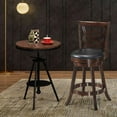 thumbnail image 4 of Costway Swivel Stool 24'' Counter Height Upholstered Dining Chair Home Kitchen Espresso, 4 of 6
