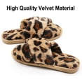 thumbnail image 5 of Women's Fluffy Furry Fuzzy Slippers Cross Band Soft Plush Flat Slide Memory Foam House Slippers Open Toe Comfy Spa Indoor Outdoor Slip On, 5 of 12