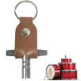 thumbnail image 4 of Llavero de piel sintética con hebilla de metal macizo portátil para bateristas principiantesMarrón oscuroXL, 4 of 5