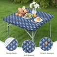 thumbnail image 4 of Blue Bigfoot Pattern Square Fitted Tablecloth with Elastic Edge,Square Table Cover,Washable Elastic Table Cover for Home Kitchen Party Decor 34"x34", 4 of 6