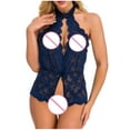thumbnail image 3 of uublik Valentines Lingerie Set for Women Plus Size Babydoll Sexy Naughty Bodysuit Lace, 3 of 5
