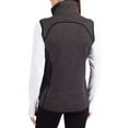 thumbnail image 2 of Women's Cutter & Buck Charcoal Arizona State Sun Devils Mainsail Sweater-Knit Full-Zip Asymmetrical Vest, 2 of 2
