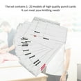 thumbnail image 3 of Nestlednature Knitting Machine Punch Card, Knitting Machine Flower Punch Card No. 1‑20 Punching Accuracy Soft Knitting Machine Accessories, For Damaged Or Braiding, 3 of 8
