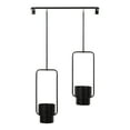 thumbnail image 3 of Kate and Laurel Ascher Modern 2-Pot Pendant Hanging Planter, 24 x 8 x 39, Black, Decorative Wall Hanging Plant Pots for Faux or Authentic Succulents and Greenery, 3 of 8