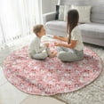 thumbnail image 3 of Pink Christmas Snowman Pattern Round Blanket,Comfortable Soft Flannel Throw Blanket,All Season,Warm Lightweight Blankets for Sofa Bed Couch Living Room Chair 47"x47", 3 of 5