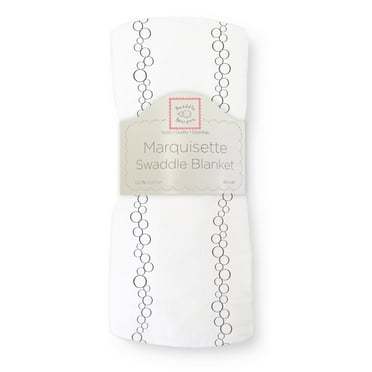 Marquisette Swaddle Blanket - Champagne, Soft Black