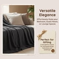 thumbnail image 6 of Loomsnest Ultra Soft Dark Gray King Waffle Blanket, 100% Cotton Blanket for Bed, Sofa & Couch, Waffle Weave All Season Throw for Hot Sleeper, Lightweight & Breathable, 108" x 90", 6 of 9