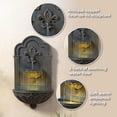 thumbnail image 4 of Teamson Home Fleur-de-lis Outdoor Water Fountain–Warm Glow Lighting with Adjustable Flow & Electric Pump, Antique Cooper, 4 of 10