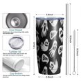 thumbnail image 6 of 20oz Tumblers Ghost Boo Halloween Pattern Stainless Steel Vacuum Insulated Double Wall Travel Tumbler Cups Mug with Lid and Straw,Cleaning Brush for Cold & Hot Drinks, 6 of 7